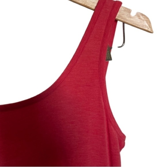 NANETTE Lapore Asymmetrical Scoop Neck Tank with Bow Poppy Red Women’s Medium. - Picture 5 of 16